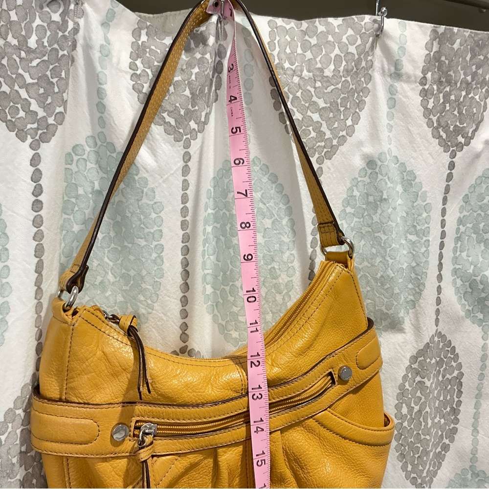 Tignanello Mustard Leather Shoulder Bag - Picture 7 of 10